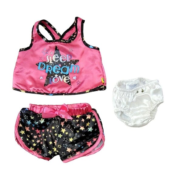 Build A Bear BABW Pajamas PJs Sleep Dream Love Under Garment - Picture 1 of 10